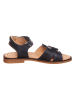 POM POM Leder-Sandalen in Dunkelblau