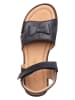 POM POM Leder-Sandalen in Dunkelblau