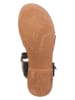 POM POM Leder-Sandalen in Dunkelblau