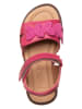 POM POM Leder-Sandalen in Pink