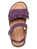POM POM Skórzane sandały w kolorze fioletowym