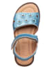 POM POM Skórzane sandały w kolorze błękitnym