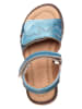 POM POM Skórzane sandały w kolorze błękitnym