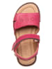POM POM Skórzane sandały w kolorze różowym