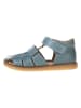 POM POM Leder-Halbsandalen in Blau