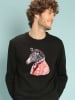 WOOOP Sweatshirt "Zebra cream" in Schwarz