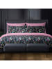 CXL by Christian Lacroix Satin-Bettwäsche-Set in Dunkelblau/ Rosa