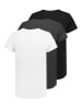 Authentic Style 3er-Set: Shirts in Schwarz/ Anthrazit/ Weiß
