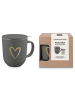 ppd Kubek "Pure Heart" w kolorze antracytowym do herbaty - 350 ml