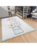 Hanse Home Laagpolig tapijt "Bouncy" wit/blauw