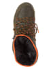 Moon Boot Leder-Winterboots "Loop" in Khaki