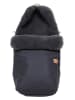 Kaiser Naturfellprodukte Lammfell-Fußsack "Natura Graphit" in Schwarz - (L)85 x (B)45 cm