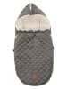 Kaiser Naturfellprodukte Śpiworek "Velvet Hoody" w kolorze szarym do fotelika - 80 x 39 cm