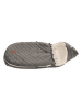 Kaiser Naturfellprodukte Śpiworek "Velvet Hoody" w kolorze szarym do fotelika - 80 x 39 cm