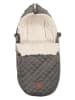 Kaiser Naturfellprodukte Śpiworek "Velvet Hoody" w kolorze szarym do fotelika - 80 x 39 cm