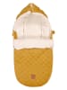 Kaiser Naturfellprodukte Babyschalen-Fußsack "Velvet Hoody" in Gelb - (L)80 x (B)39 cm