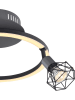 Globo lighting LED-Deckenleuchte "Jutta" in Anthrazit/ Gold - (L)46 x (B)38,5 x (H)20 cm