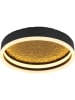 Globo lighting LED-Deckenleuchte "Hedi" in Gold/ Schwarz - (H)7,5 x Ø 30 cm 