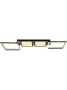 Globo lighting LED-Deckenleuchte "Bossy" in Hellbraun/ Schwarz - (L)100 x (B)27 x (H)11 cm