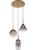 Globo lighting LED-Hängeleuchte in Schwarz/ Gold - (H)150 x Ø 43 cm 