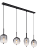 Globo lighting Hängeleuchte "Attila" in Schwarz - (B)100 x (H)120 cm 