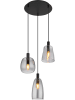 Globo lighting Hanglamp "Garri" zwart - (H)150 x Ø 43 cm