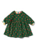 Little Green Radicals Dwustronna sukienka "Apple Day After Day" ze wzorem