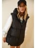 Happiness Istanbul Doorgestikte bodywarmer zwart