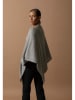 Perfect Cashmere Kasjmieren poncho "Tamara" lichtgrijs