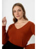 Perfect Cashmere Kaszmirowy sweter "Penelope" w kolorze ceglanym