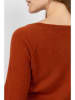 Perfect Cashmere Kaszmirowy sweter "Penelope" w kolorze ceglanym