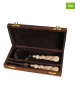 Anticline 3-delige set: briefopener en vergrootglas beige/bruin