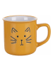 Villa d´Este 12er-Set: Kaffeetassen "Love cat" in Grau/ Gelb - 320 ml