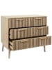 THE HOME DECO FACTORY Kommode "Klaus" in Hellbraun - (B)90 x (H)79 x (T)49 cm
