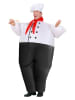 Carnival Party 3-częściowy kostium "Chef" w kolorze biało-czarnym