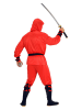 Carnival Party 6-częściowy kostium "Dragon ninja" w kolorze czerwonym