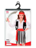 Carnival Party 4-delig kostuum "Piraat" zwart/wit/rood