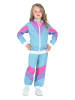 Carnival Party 2tlg. Kostüm "80er Jahre Trainingsanzug" in Blau/ Lila/ Pink