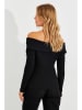 Milan Kiss Bluse in Schwarz