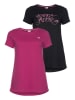 Kangaroos 2-delige set: shirts zwart/roze