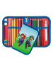 SCOOLI 5tlg. Schulranzen-Set "EasyFit Super Mario" in Blau