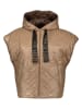Herrlicher Doorgestikte bodywarmer lichtbruin