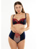 Anna Morellini Underwear Softbeha "Mia" donkerblauw/rood