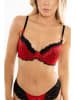 Anna Morellini Underwear Biustonosz push-up "Eloisa" w kolorze czerwono-czarnym