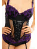 Anna Morellini Underwear Gorset "Placida" w kolorze czarno-fioletowym