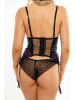 Anna Morellini Underwear Gorset "Placida" w kolorze czarno-fioletowym