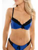 Anna Morellini Underwear Biustonosz push-up "Azzura" w kolorze niebiesko-czarnym