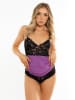 Anna Morellini Underwear Figi "Terina" w kolorze czarno-fioletowym