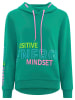 Zwillingsherz Bluza "Positive Energy Mindset" w kolorze zielonym