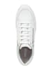 Geox Leren sneakers "Myria" wit/zilverkleurig